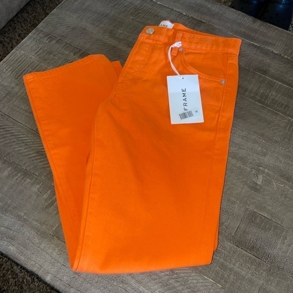 FRAME
Le Slouch High Waist Straight Leg Jeans -
Orange Crush - Picture 5 of 14